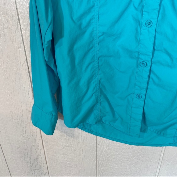 Mens Bass Pro Shop Teal Blue Long Sleeve Shirt - Picture 4 of 13